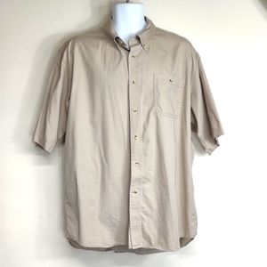 RedHead XL Men's Tan short sleeved button down shirt